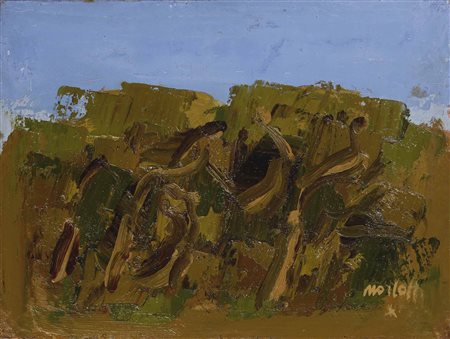 Ennio Morlotti (1910-1992), Ulivi a Bordighera, 1987