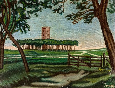Benvenuto  Ferrazzi (Roma 1892-1969)  - Torre di Centocelle