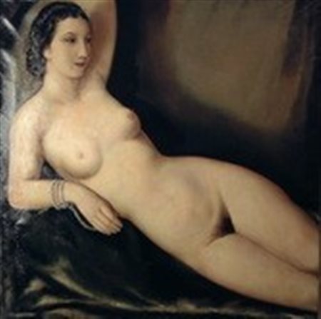 Rosario Pulvirenti (Aci Sant'Antonio 1899-Varese 1966)  - Nudo di donna con filo di perle