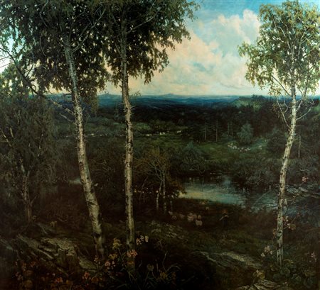 Cecil Gordon Lawson (Wellington 1851-Londra 1882)  - Paesaggio boscoso