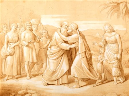 Scuola italiana prima metà del XIX secolo - Giacobbe incontra Esaù