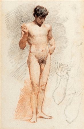 Stefan Aleksander Bakalowicz (Varsavia 1857-Roma 1947)  - Nudo di giovane uomo