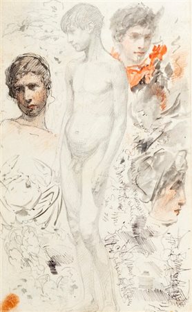 Stefan Aleksander Bakalowicz (Varsavia 1857-Roma 1947)  - Studio di figure