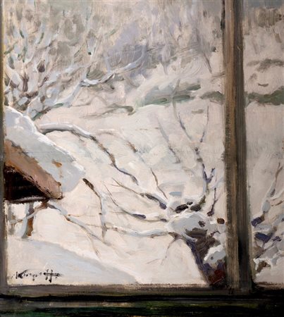 Ivan Karpoff (Novočerkassk 1898-Milano 1970)  - Dopo la nevicata