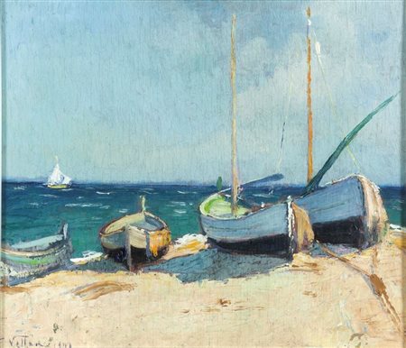 VELLAN FELICE Torino 1889 - 1976 "Isola d'Elba-Marciana Marina" 1926 31x36...