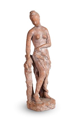 CHISSOTTI GIOVANNI Torino 1911 - 1996 "Figura femminile" H. cm 37 scultura in...