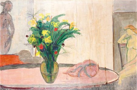 MENZIO FRANCESCO Tempio Pausania (SS) 1899 - 1979 Torino "Natura morta con...