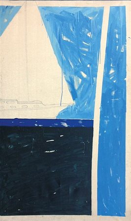 SCHIFANO MARIO Libia 1934 - 1998 Roma "Al mare" 1979 196x117 smalto ed...