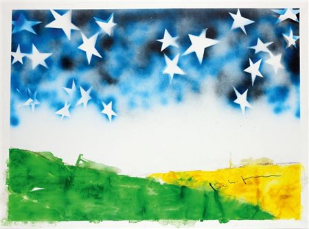 SCHIFANO MARIO Libia 1934 - 1998 Roma "Senza titolo" 1974-1975 80x120 smalto...