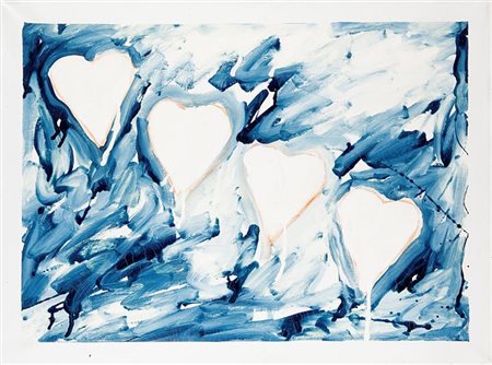 SCHIFANO MARIO Libia 1934 - 1998 Roma "Senza titolo" 1980 60x80 acrilici su...