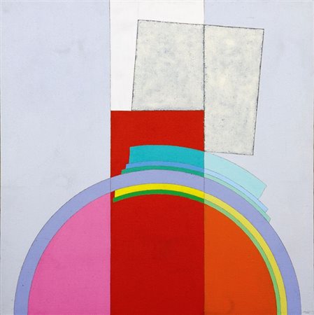 CARMI EUGENIO Genova 1920 "La fuga felice" 2008 100x100 olio su tela Opera...