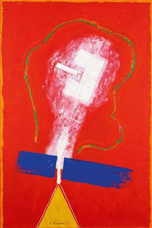 AIMONE NINO Torino 1932 "Antenna" 2008 120x80 olio su tela Opera firmata in...