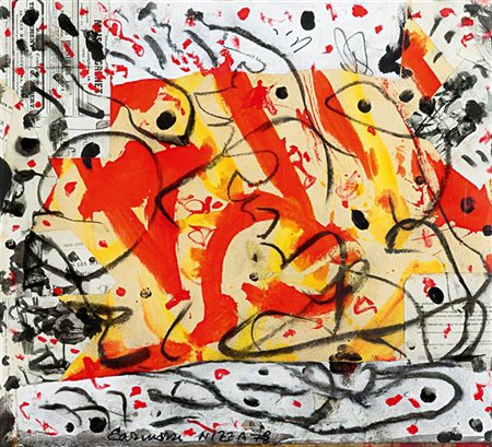 CARMASSI ARTURO Lucca 1925 "Nizza" 1978 50x54 collage e fusain su tavola...