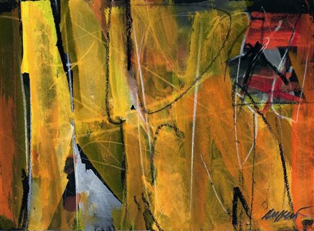 RUGGERI PIERO Torino 1930 - 2009 "Al roch ad Malan" 2007 24x33 tempera su...