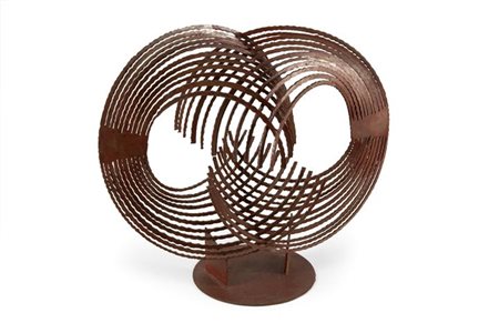 BENETTON SIMON 1933 "Fonte di armonia" 2002 63x70 scultura in ferro Opera...