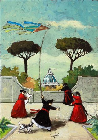 CAFFE' NINO Alfadena (AQ) 1909 - 1975 Pesaro "Pretino con acquilone"...