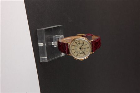 LEBOIS & C Cronografo capsulet a due contatori, anni '40 Diam 34 Cassa in oro...