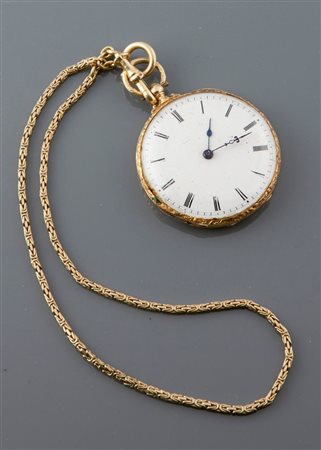 OROLOGIO DA TASCA Orologio da tasca, anonimo, fine XIX secolo Diam 38 Doppia...