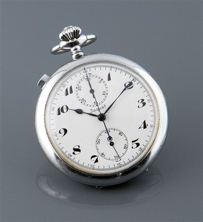 JAQUE Orologio da tasca, cronografo rattrappante, due contatori firmato...