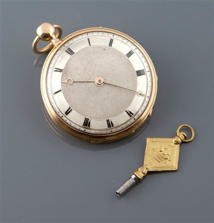 OROLOGIO DA TASCA Orologio da tasca , anonimo, prima metà XIX secolo Diam 48...