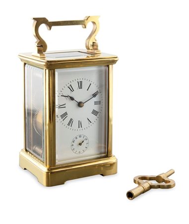 PIECE OFFICIER Orologio da viaggio, inizi XX secolo H cm 15 Cassa in ottone...