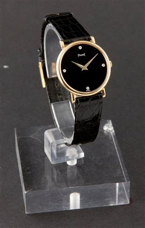 PIAGET Solo tempo, misura da donna, anni '80 Diam 28 Cassa in oro giallo in...