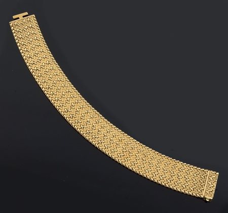 BRACCIALE Bracciale in oro giallo lavorato a maglie satinate e lucide Peso gr...