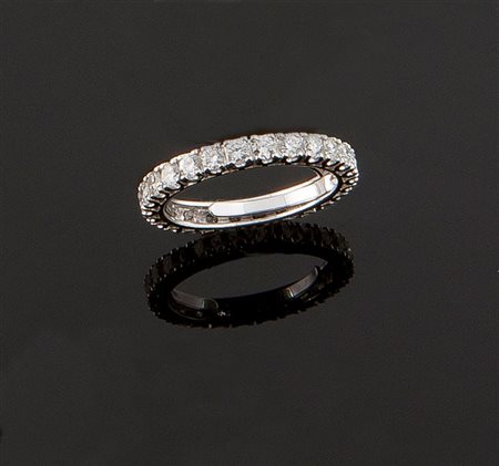 ANELLO Eternel in oro bianco con diamanti taglio brillante colore G-H purezza...