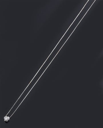 PUNTO LUCE Punto luce in oro bianco recante un diamante taglio brillante di...