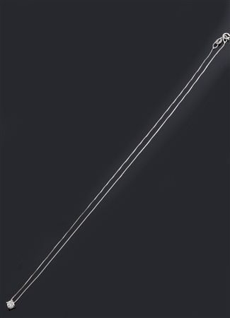 PUNTO LUCE Punto luce in oro bianco con diamante solitario taglio brillante...