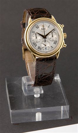 PIAGET Cronografo, serie "Gouverneur", anni '90 Diam 35 Cassa in oro giallo,...