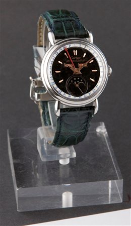 JAEGER LE COULTRE Triplo calendario, fasi luna, anni '50, Diam 33 Cassa in...