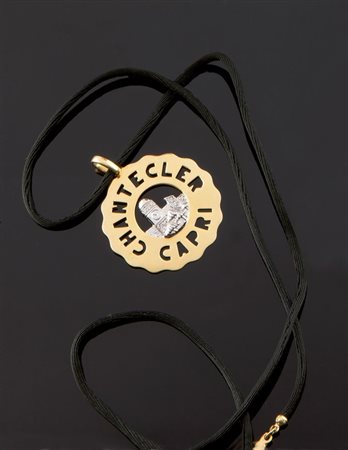 CHANTECLER Ciondolo in oro giallo e bianco, firmato "Chantecler", modello...