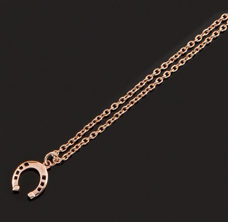 POMELLATO Catena con ciondolo in oro rosa, firmato "Pomellato", a forma di...