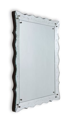 SPECCHIERA Specchiera con cornice a profilo ondulato e bordi bisellati con...