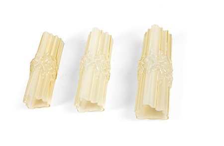 APPLIQUES Tre appliques in vetro di Murano soffiato in stampo. lung cm 29,5