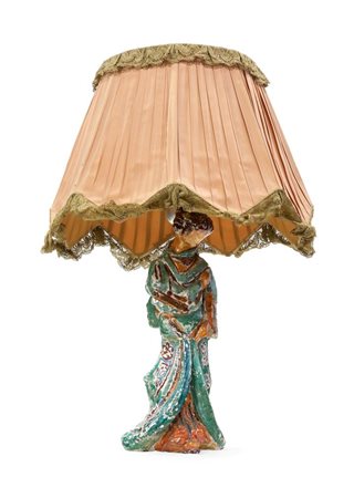 MERLONE ADOLFO Lampada da tavolo con base in ceramica smaltata di...