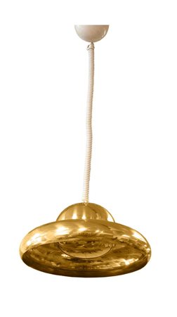 SCARPA AFRA E TOBIA Fior di loto Lampada a sospensione in ottone. Prod. Flos...