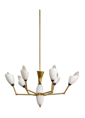 LAMPADARIO Lampada a sospensione composta da sei diffusori orientabili in...