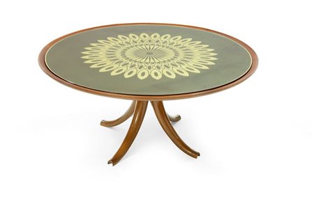 BORSANI OSVALDO (ATTR.) Tavolo da salotto con piedistallo a quattro gambe...