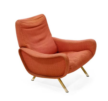 ZANUSO MARCO Lady Poltrona con struttura metallica a stampo, molleggio su...