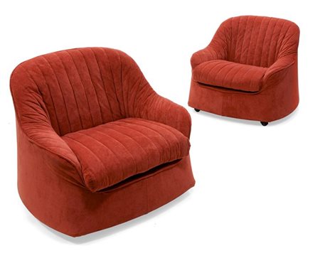 SCARPA AFRA E TOBIA Ciprea Due poltrone realizzato a stampo in poliuretano...