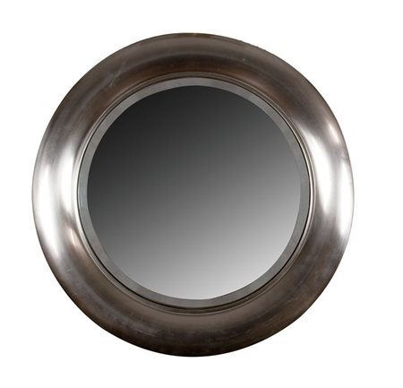 REGGIANI Specchio con cornice in metallo nichelato e spazzolato, vetro con...