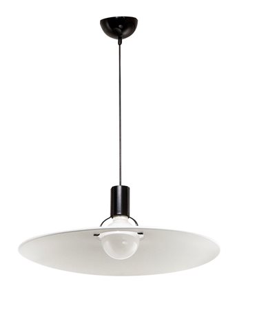 SARFATTI GINO 2133 Due lampade a sospensione in metallo laccato. Prod....