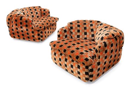 ROSSELLI ALBERTO Confidential Due poltrone con rivestimento in tessuto Prod....