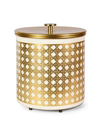 FORNASETTI PIERO Portaghiaccio con decoro a paglia Lamiera con decoro a...