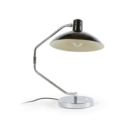 MICHIE CLAY Model. n°8 Lampada da tavolo in metallo cromato e laccato. Prod....