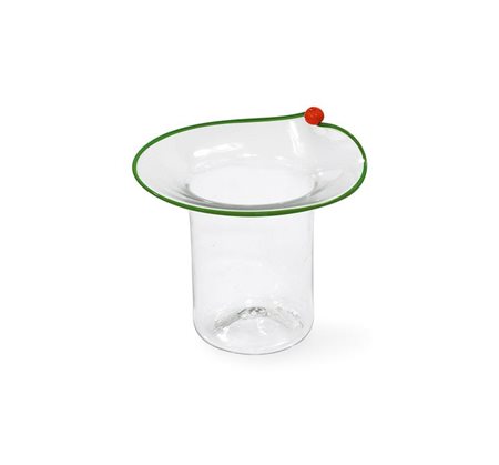 THORSSEN O., KARLSSON B. Vaso serie Svolazzi Vetro trasparente bordo a filo e...