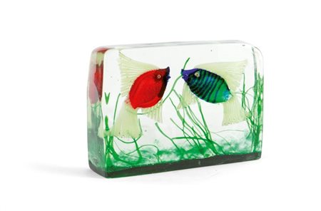 CENEDESE GINO Acquario in vetro di murano policromo sommerso Prod. Cenedese...