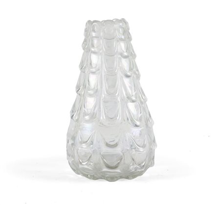 MARTENS DINO ? Vaso in vetro fortemente iridato con applicazione a caldo di...